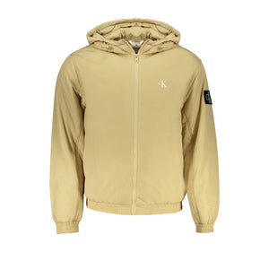 Beige Polyesterjacke