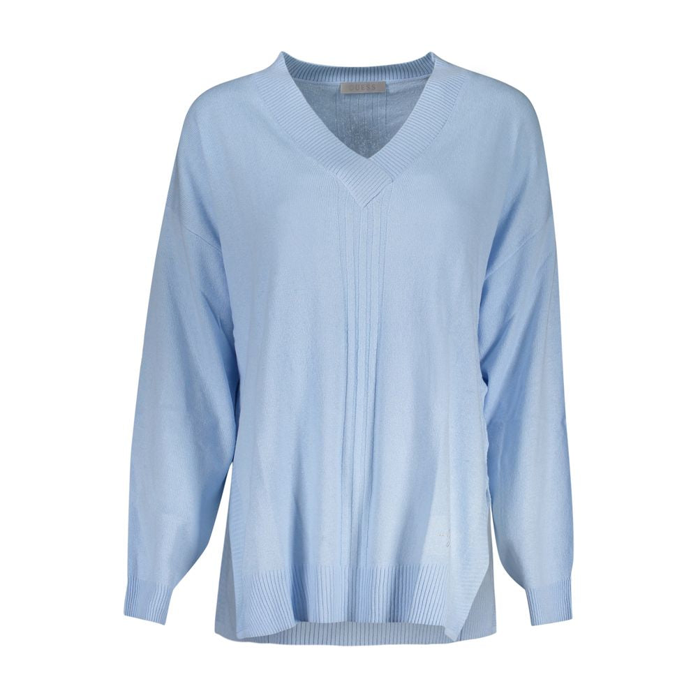 Blauer Baumwollpullover