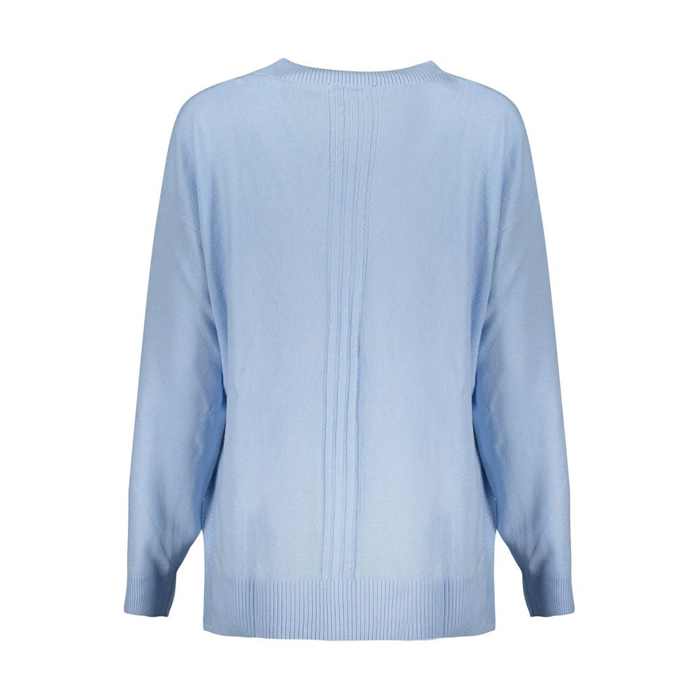 Blauer Baumwollpullover