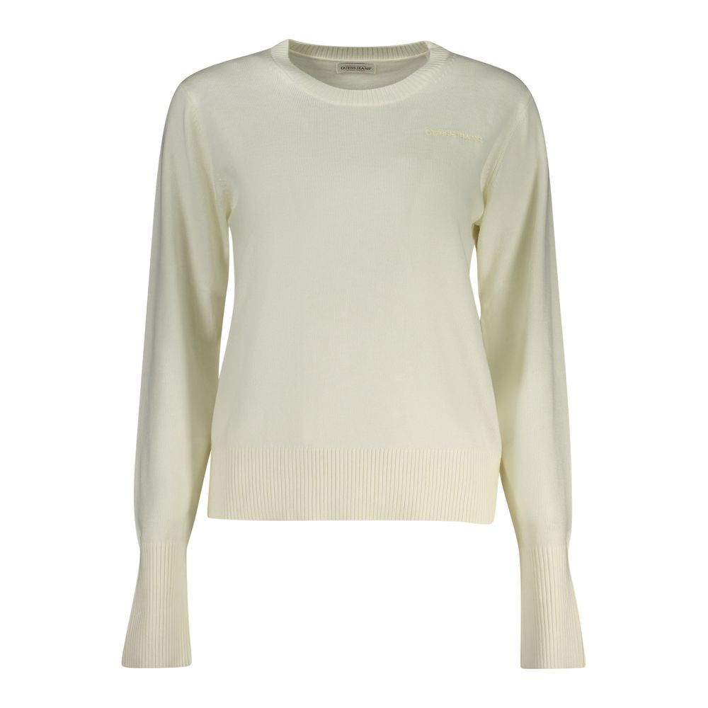 Weißer Polyesterpullover