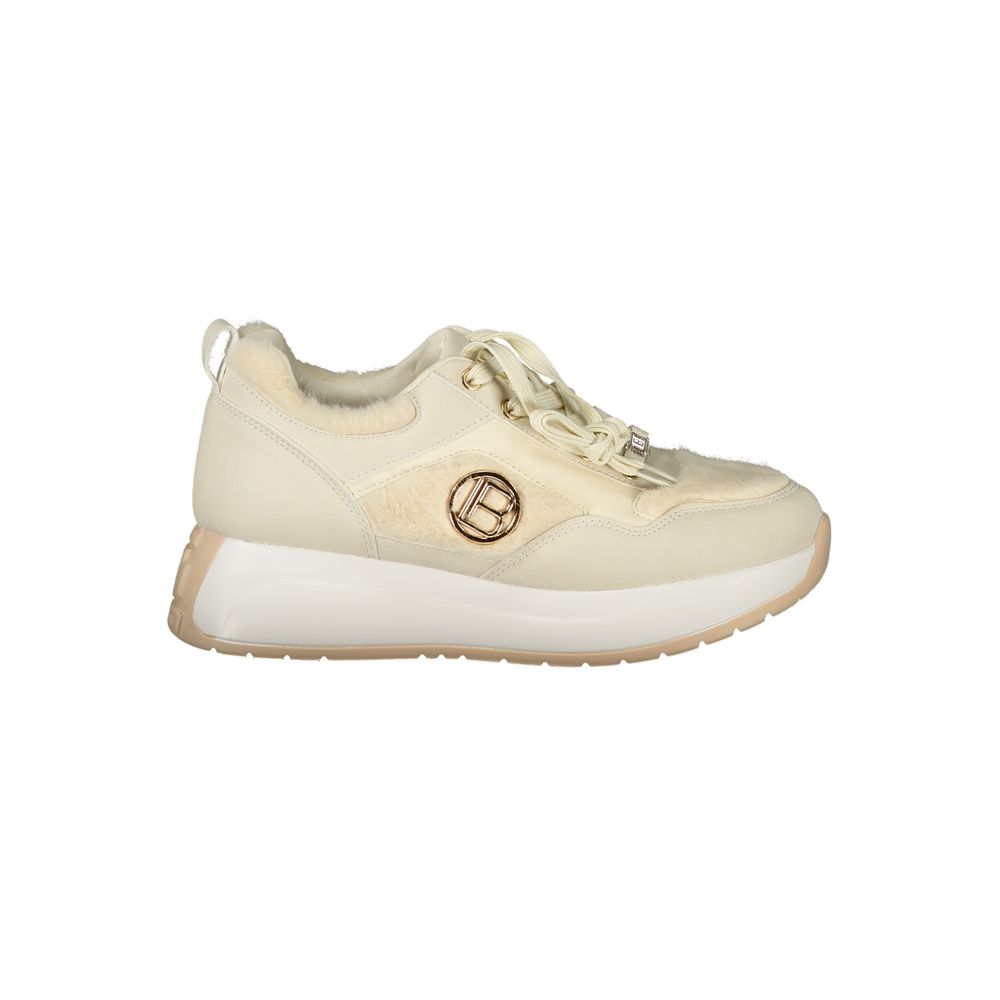 Beigefarbener Sneaker aus Polyethylen