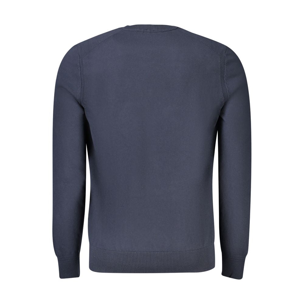 Blauer Baumwollpullover