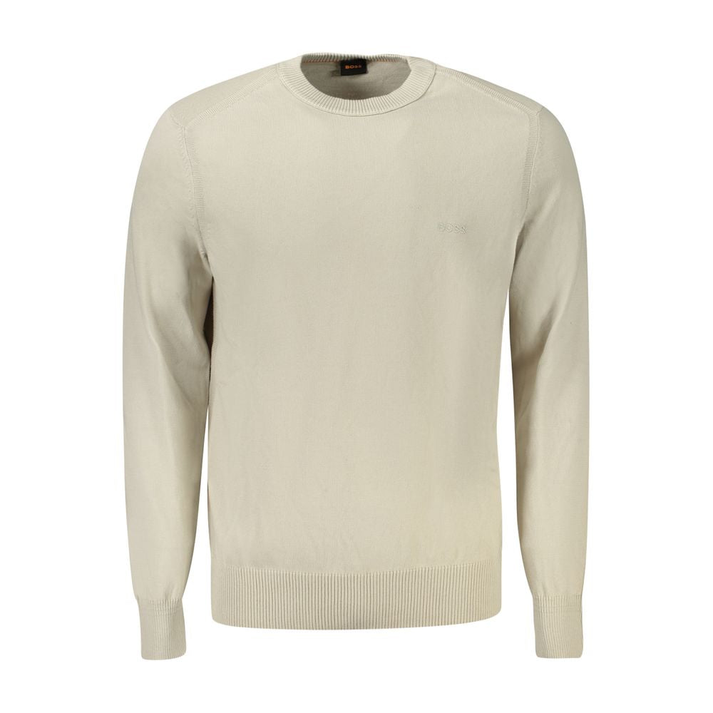 Beigefarbener Baumwollpullover