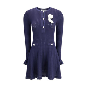 Knit short pointelle Dress