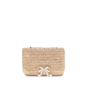 Raffia-Umhängetasche