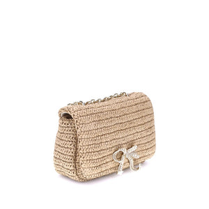 Raffia-Umhängetasche
