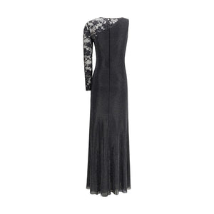Langes Kleid aus Spitze und Strass