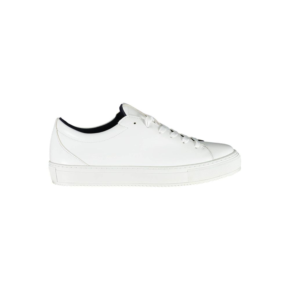 Weißer Synthetik-Sneaker