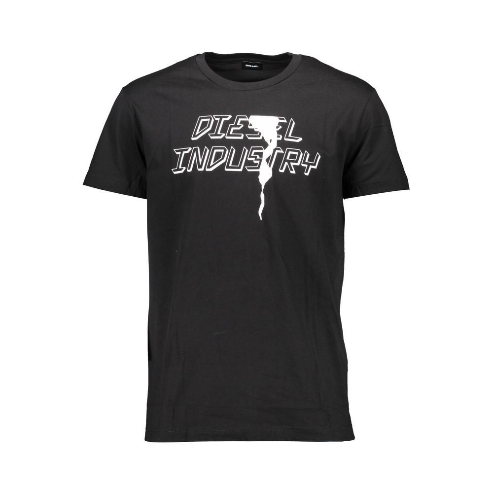 Schwarzes Baumwoll-T-Shirt