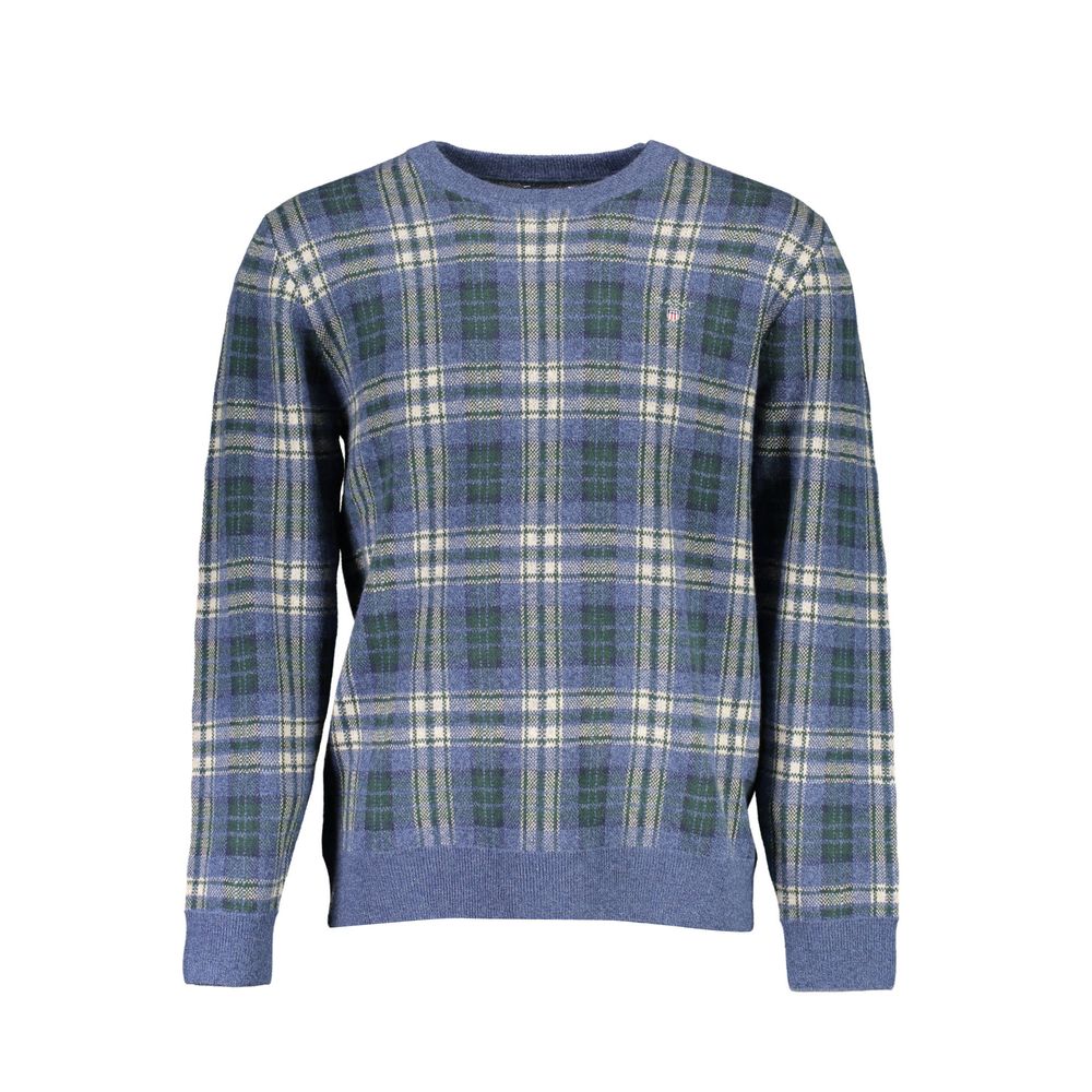 Blauer Baumwollpullover