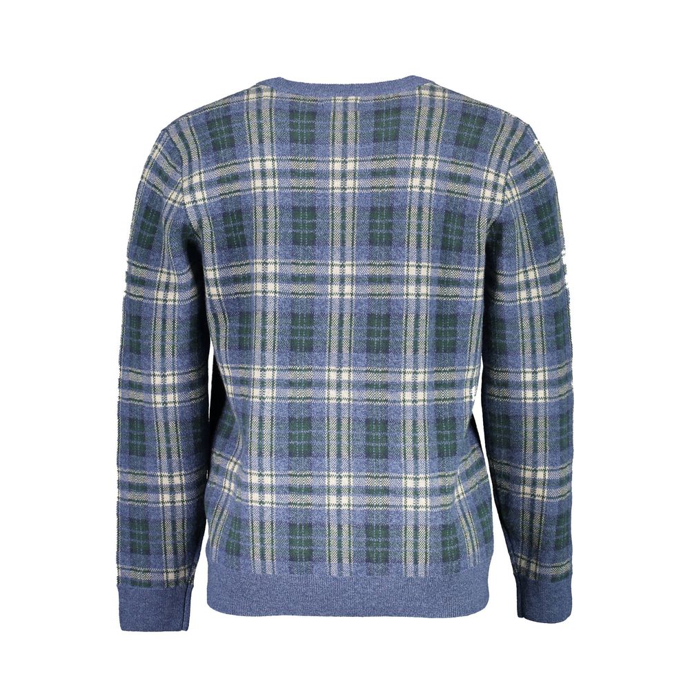 Blauer Baumwollpullover