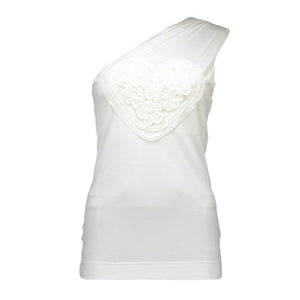 White Elastane Tops & T-Shirt