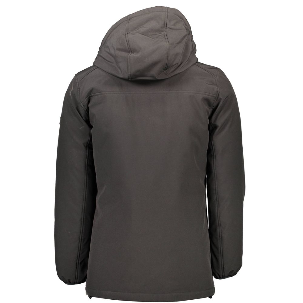 Schwarze Polyesterjacke
