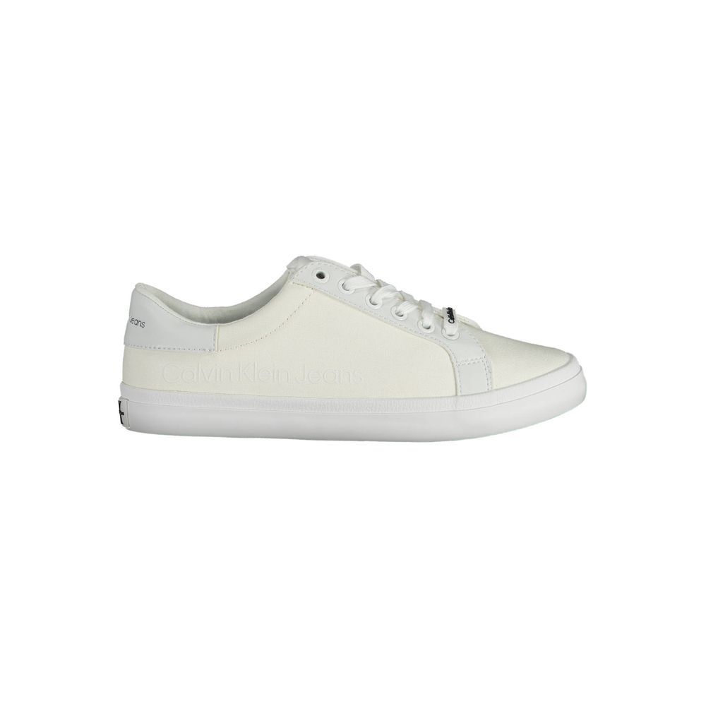 Weißer Baumwoll-Sneaker
