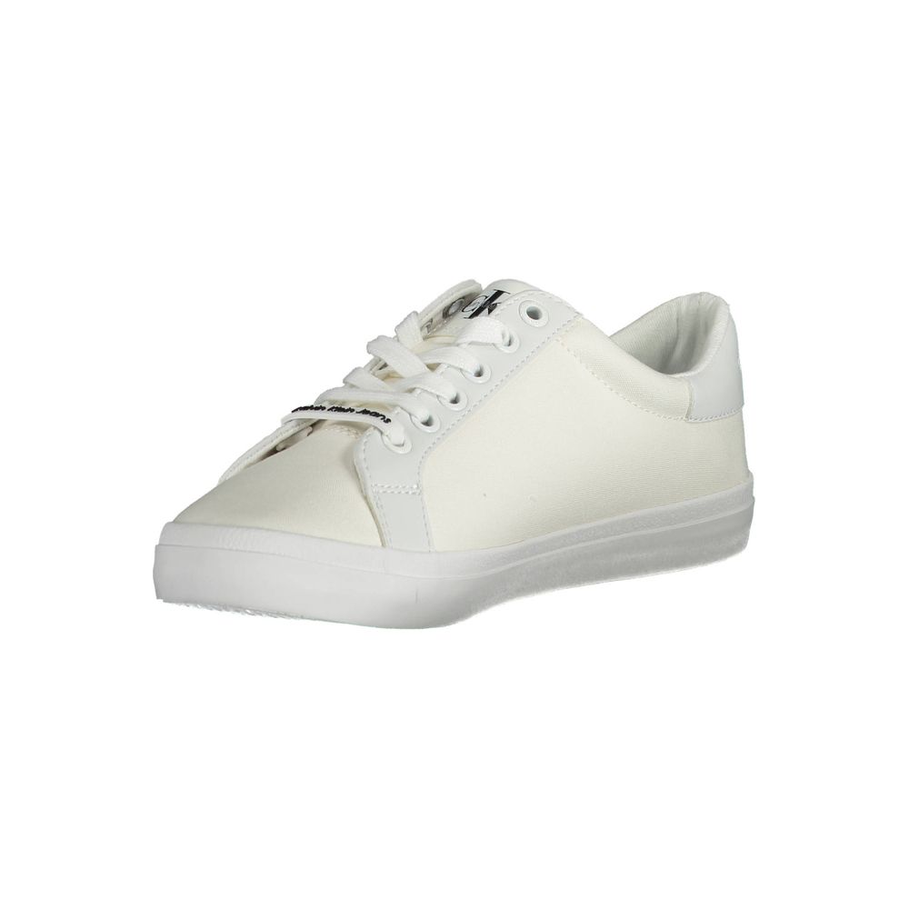 Weißer Baumwoll-Sneaker