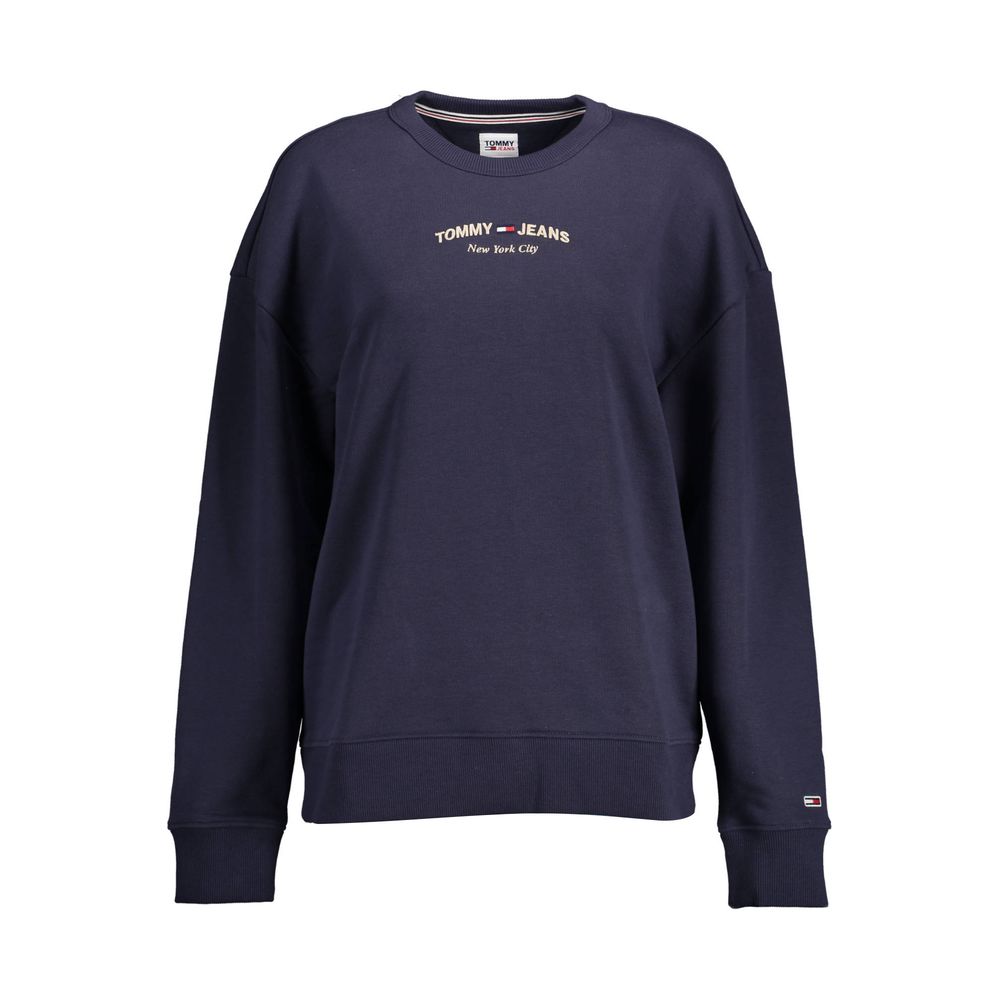 Blauer Baumwollpullover