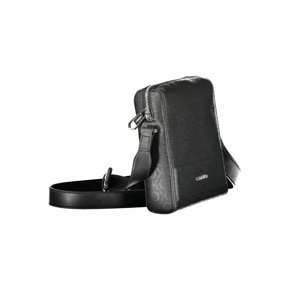 Schwarze Polyester-Umhängetasche