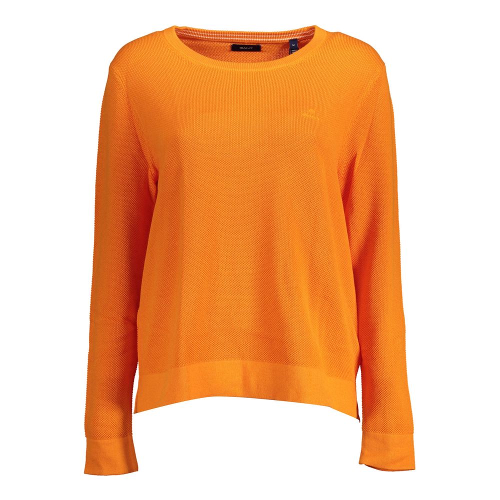 Orangefarbener Baumwollpullover