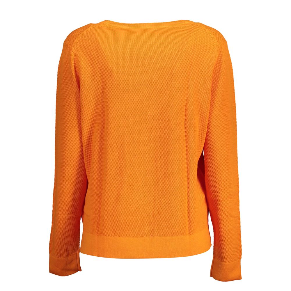 Orangefarbener Baumwollpullover