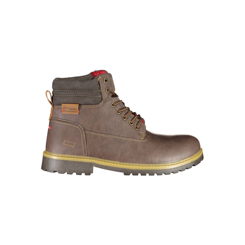 Brauner Polyesterstiefel