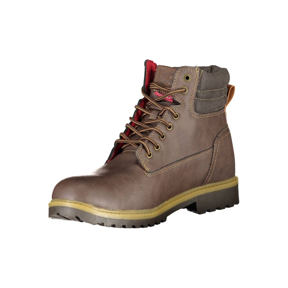 Brauner Polyesterstiefel