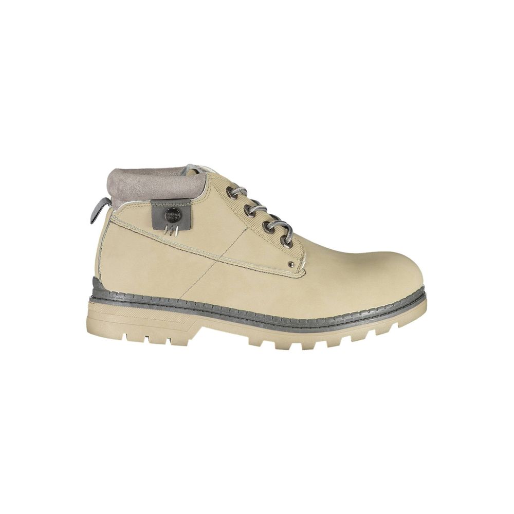 Beige Polyesterstiefel