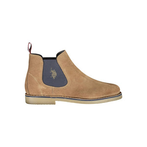 Beige Polyesterstiefel