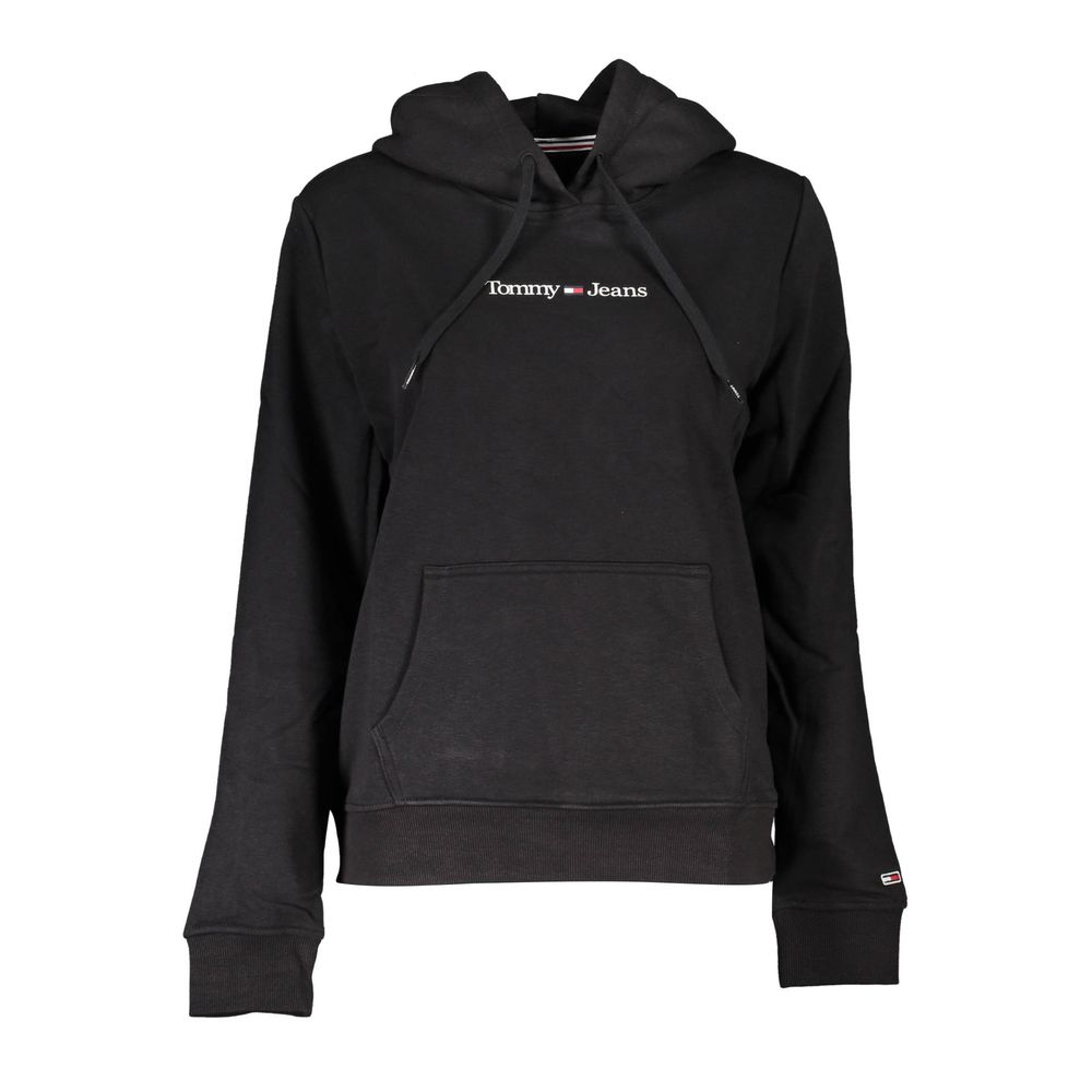 Schwarzer Baumwollpullover