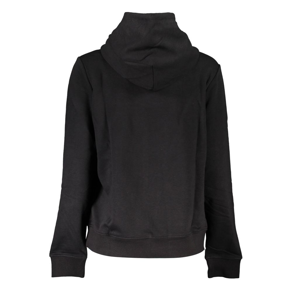 Schwarzer Baumwollpullover