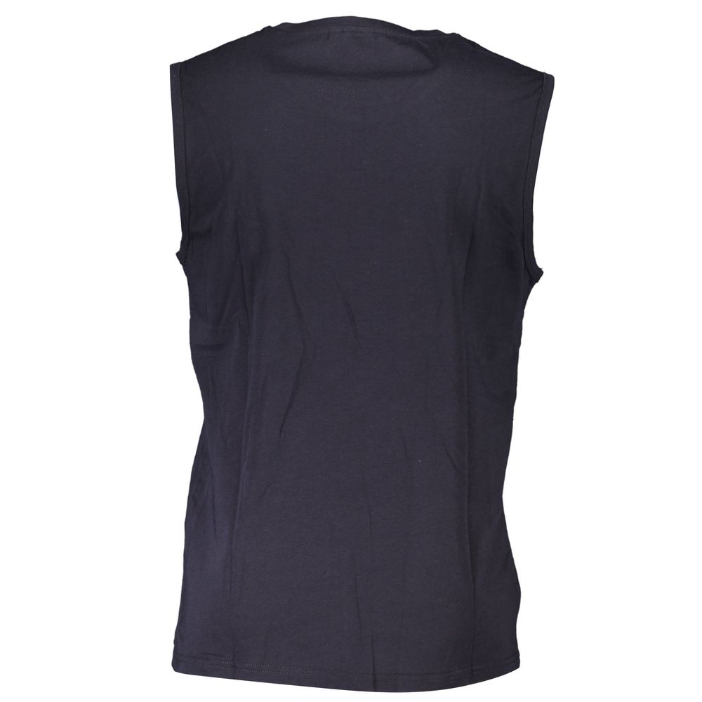Blaues Baumwoll-T-Shirt