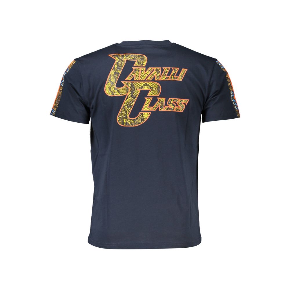 Blaues Baumwoll-T-Shirt