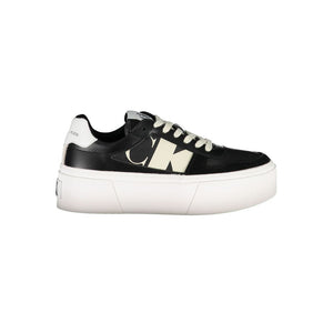 Schwarzer Polyester-Sneaker