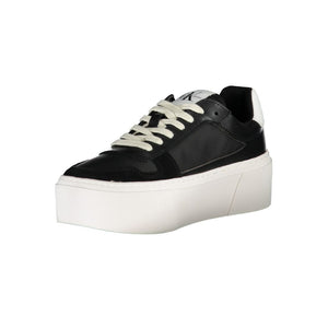 Schwarzer Polyester-Sneaker