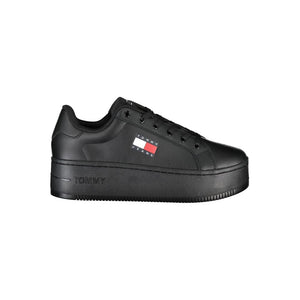 Schwarzer Polyester-Sneaker