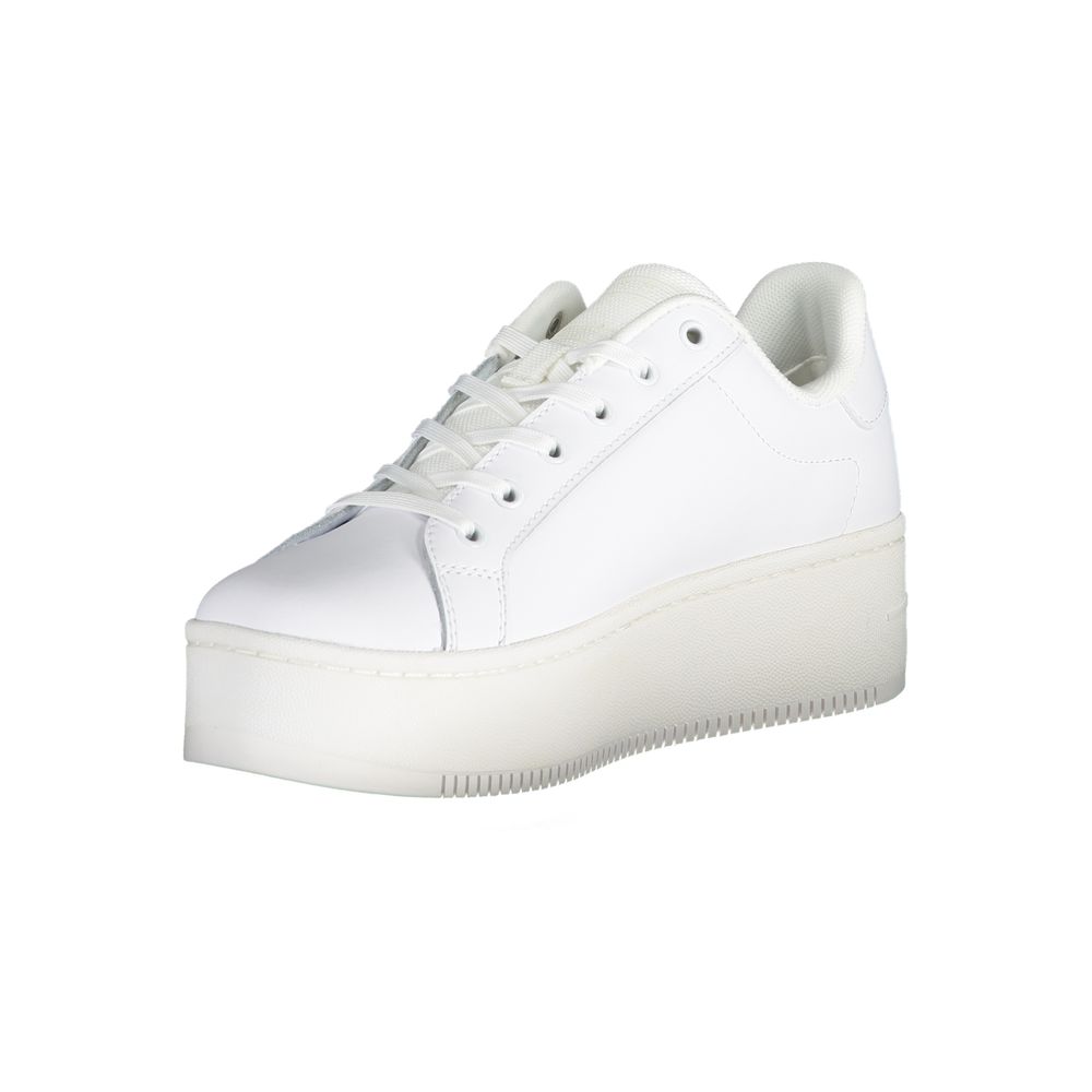 Weißer Polyester-Sneaker