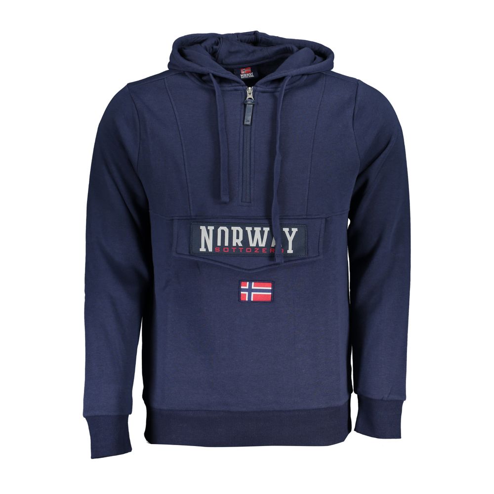 Blauer Baumwollpullover