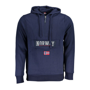 Blauer Baumwollpullover