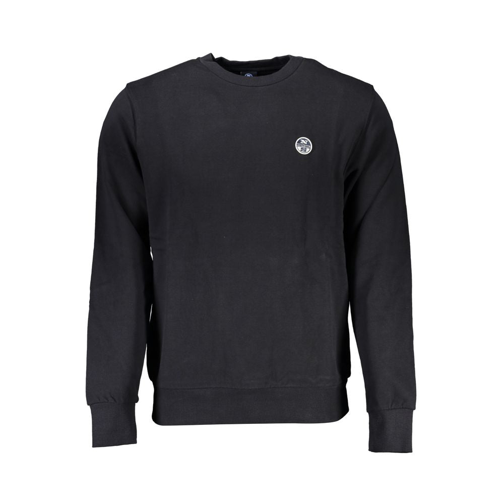 Schwarzer Baumwollpullover