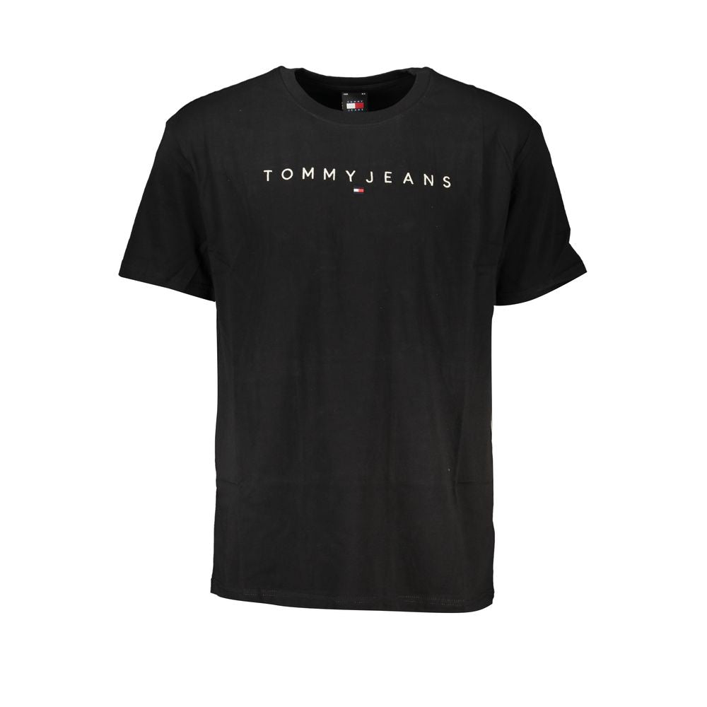 Schwarzes Baumwoll-T-Shirt