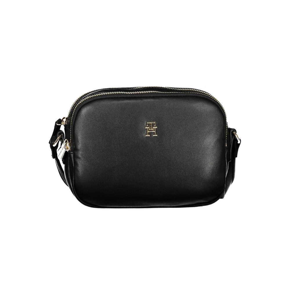Schwarze Polyester-Handtasche