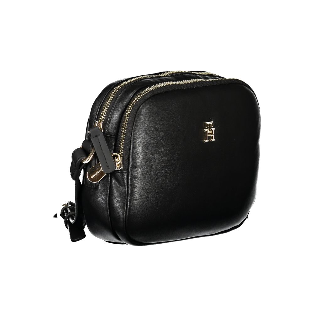 Schwarze Polyester-Handtasche