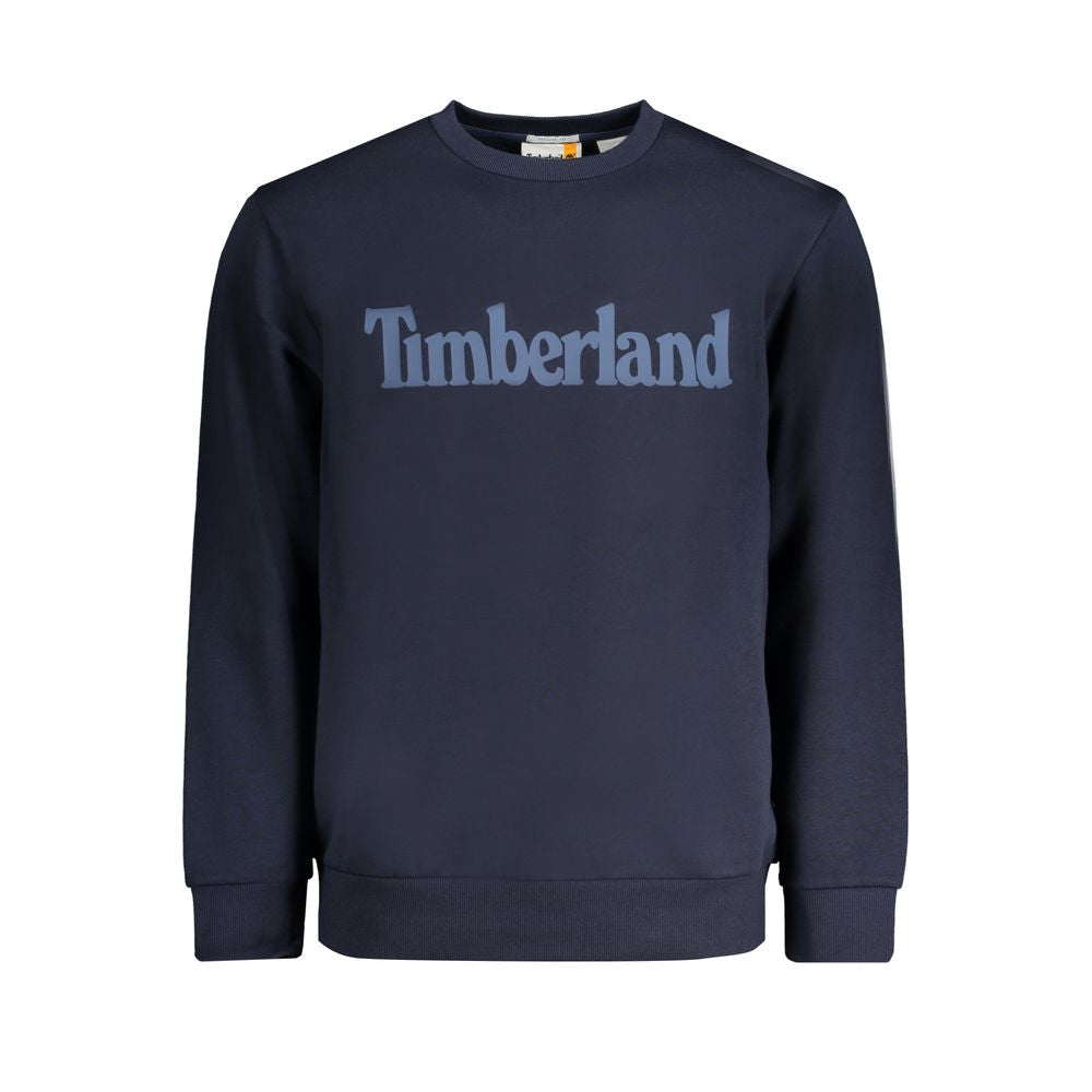 Blauer Baumwollpullover