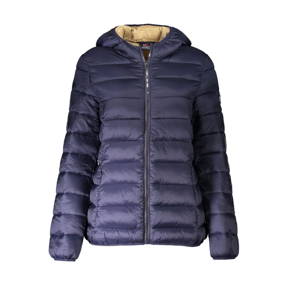 Blaue Polyamidjacken und -mäntel