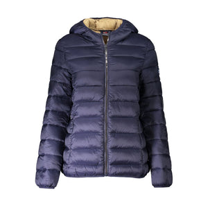 Blaue Polyamidjacken und -mäntel