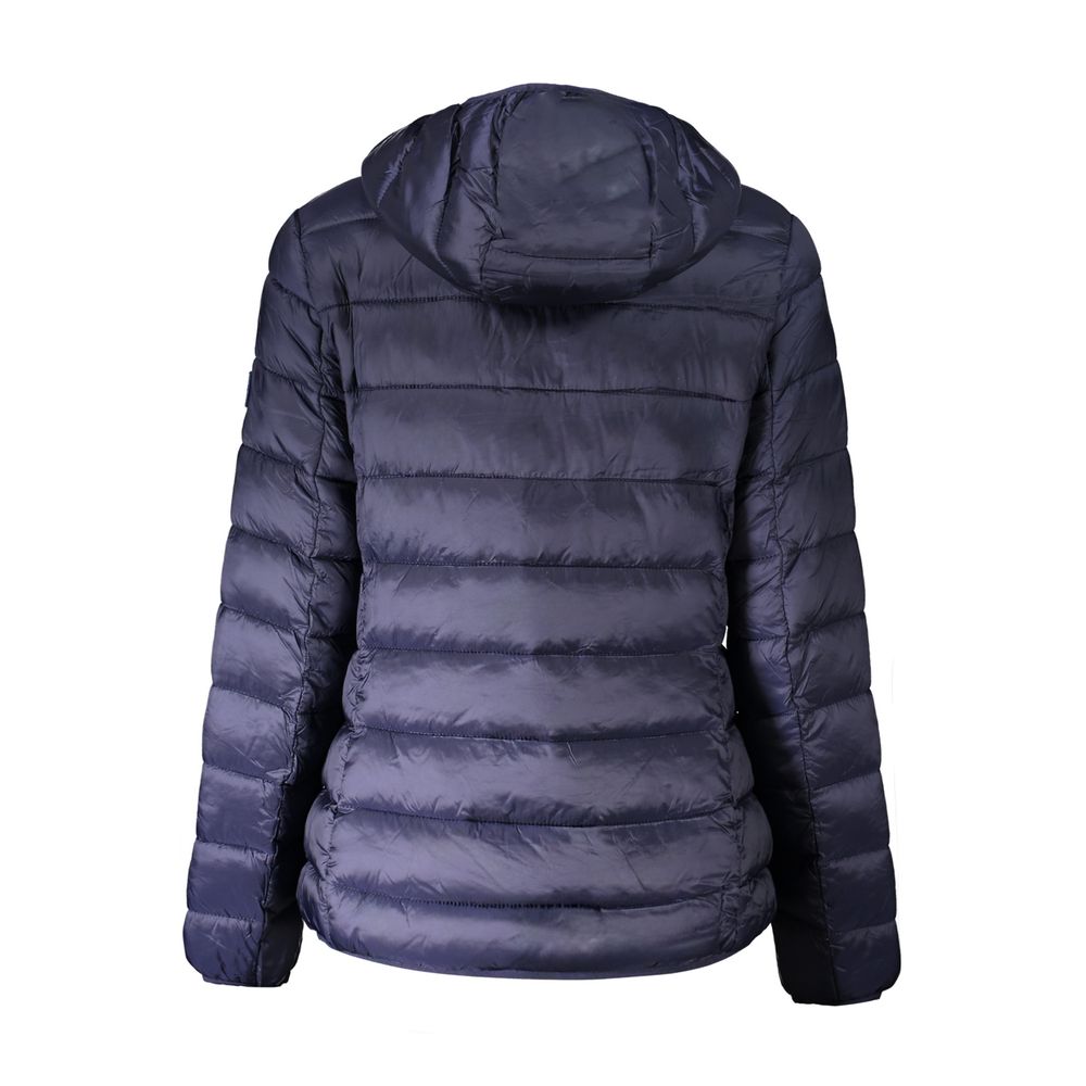 Blaue Polyamidjacken und -mäntel