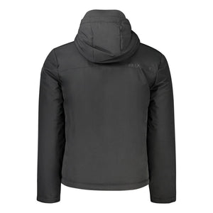 Schwarze Polyesterjacke