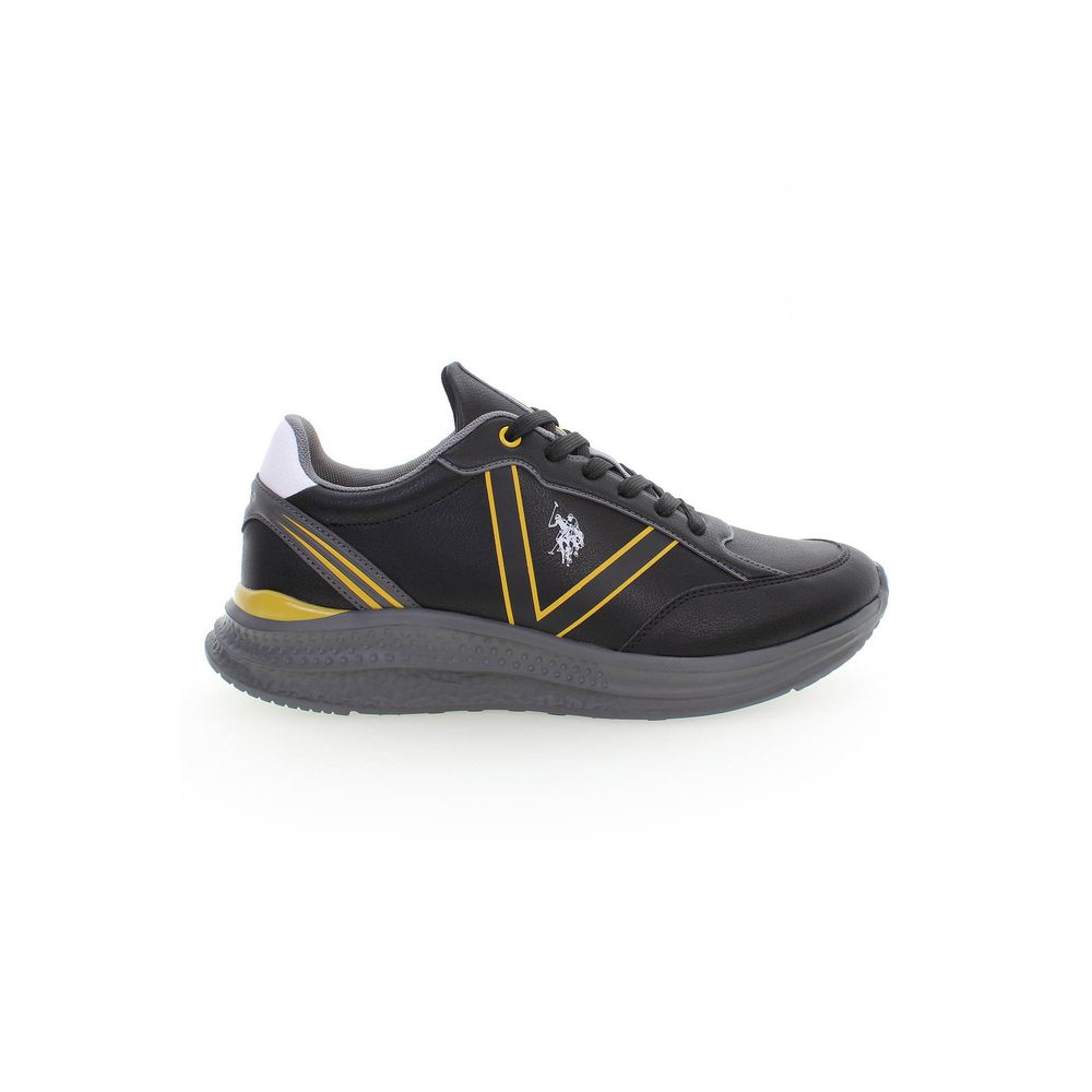 Schwarzer Polyester-Sneaker