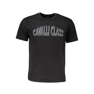 Schwarzes Baumwoll-T-Shirt