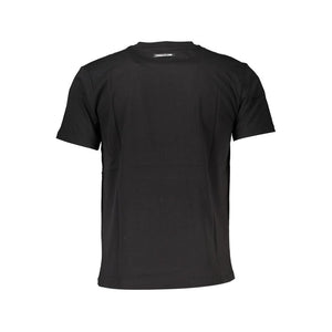 Schwarzes Baumwoll-T-Shirt