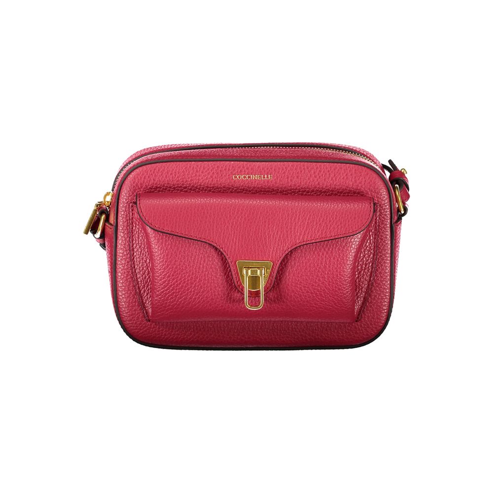 Rote Lederhandtasche